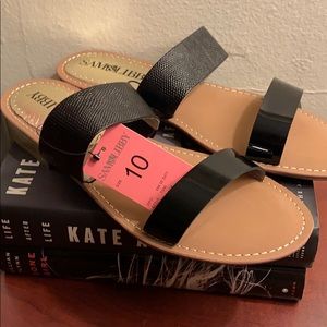 Sam & Libby Toni Slide Sandal, Black, W10